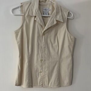 Calvin Klein Jeans Beige Button Down Shirt